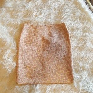 Pink/Gold Floral Patterned Skirt